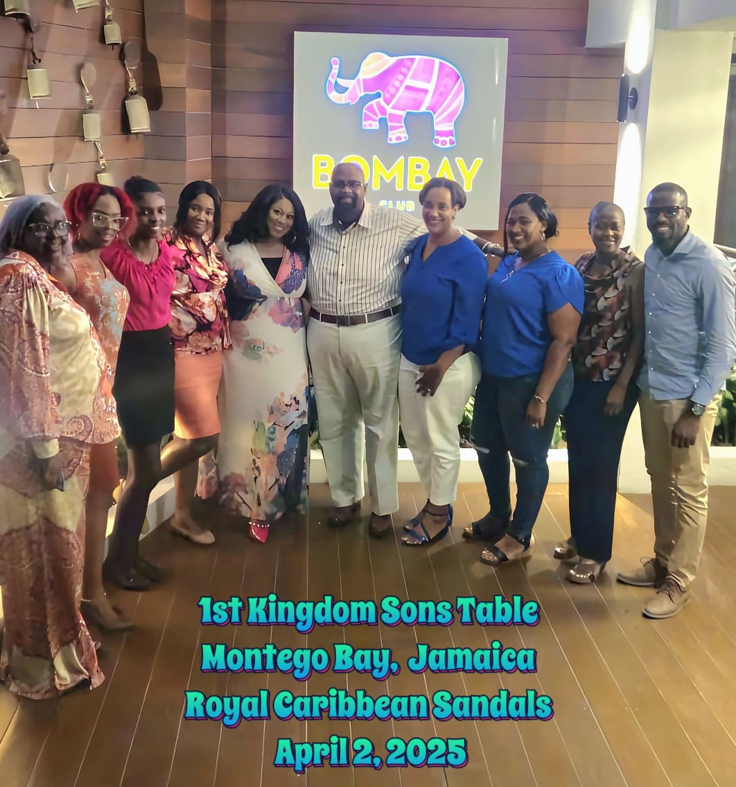 Kingdom Sons gathered with Dr. and Lady Bishop in Montego Bay