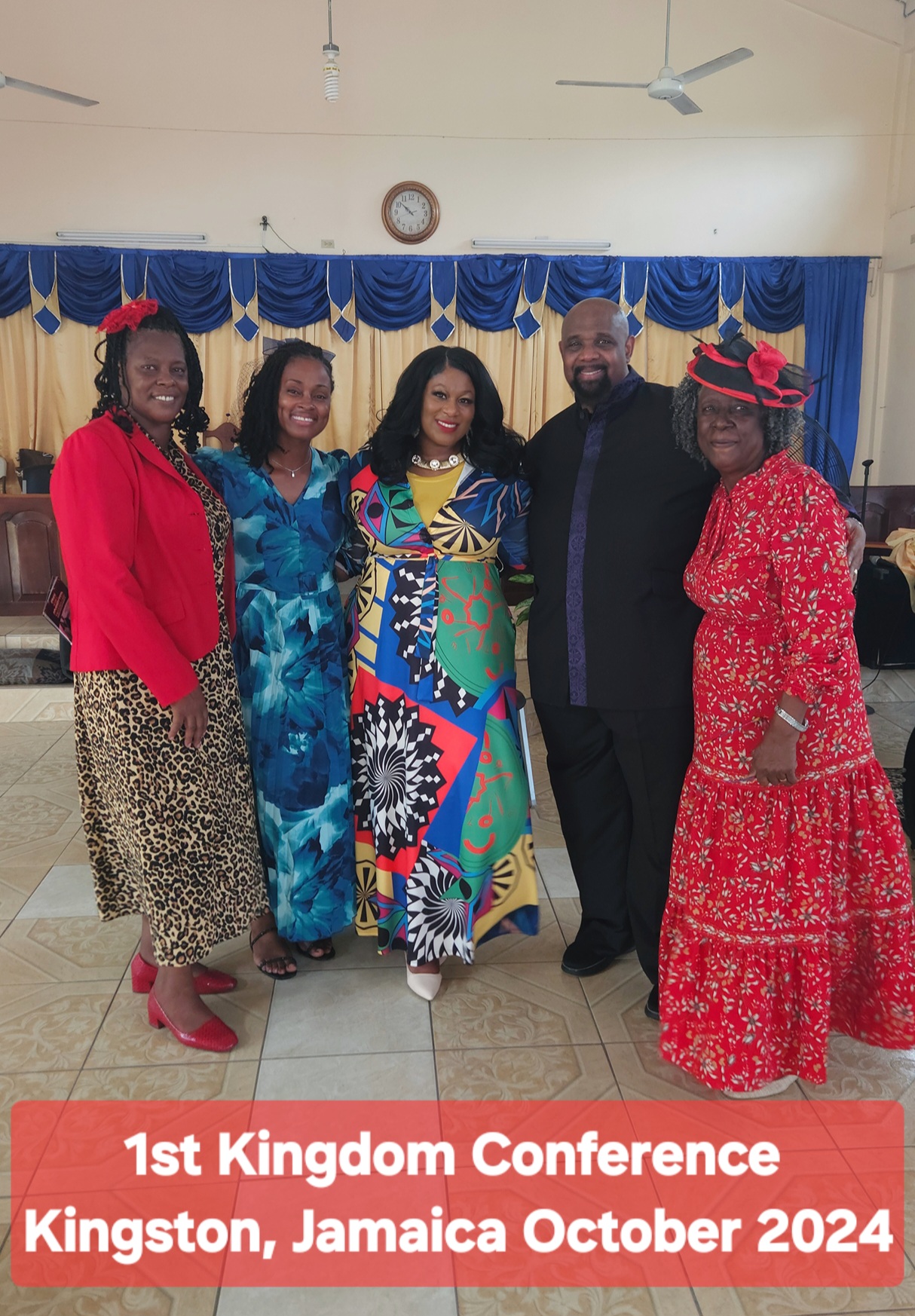 Dr. and Lady Bishop with ministry leaders in Kingston