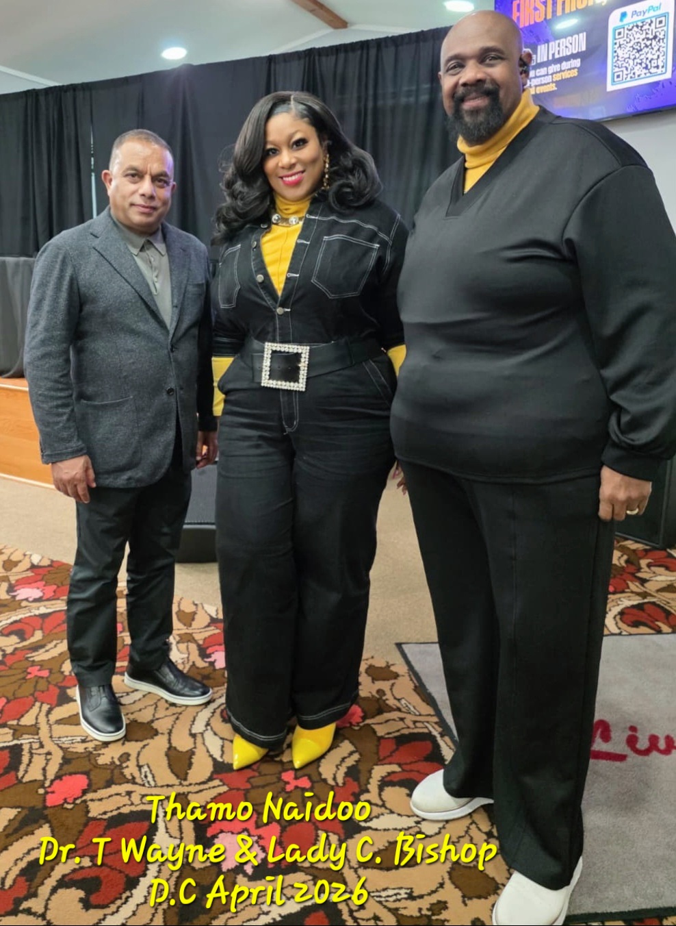 Dr. and Lady Bishop with Thamo Naidoo